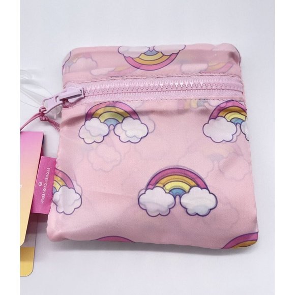 NWT Stoney Clover Ln x Target Light Pink/Mini Rainbow Fold Up Reusable Tote Bag - Picture 2 of 9